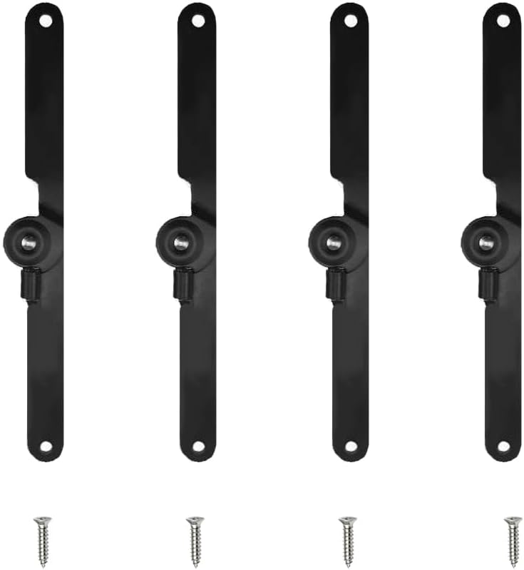 Ensemble De 4 Charnières Pour Meubles, Charnières Pour Portes D'Armoires, Adaptées Aux Portes D'Armoires De Cuisine (noires).