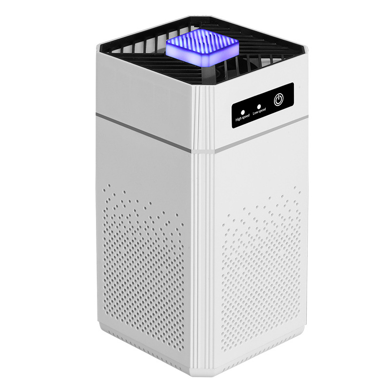 Purificateur D'Air Pour Chambre, Bureau Et Maison – Filtre Portable Multicouche, Fonctionnement Silencieux, Alimentation Usb, Veilleuse, Blanc.