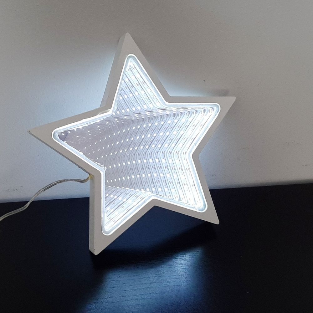 Weißer Led-stern Mit 3d-effekt