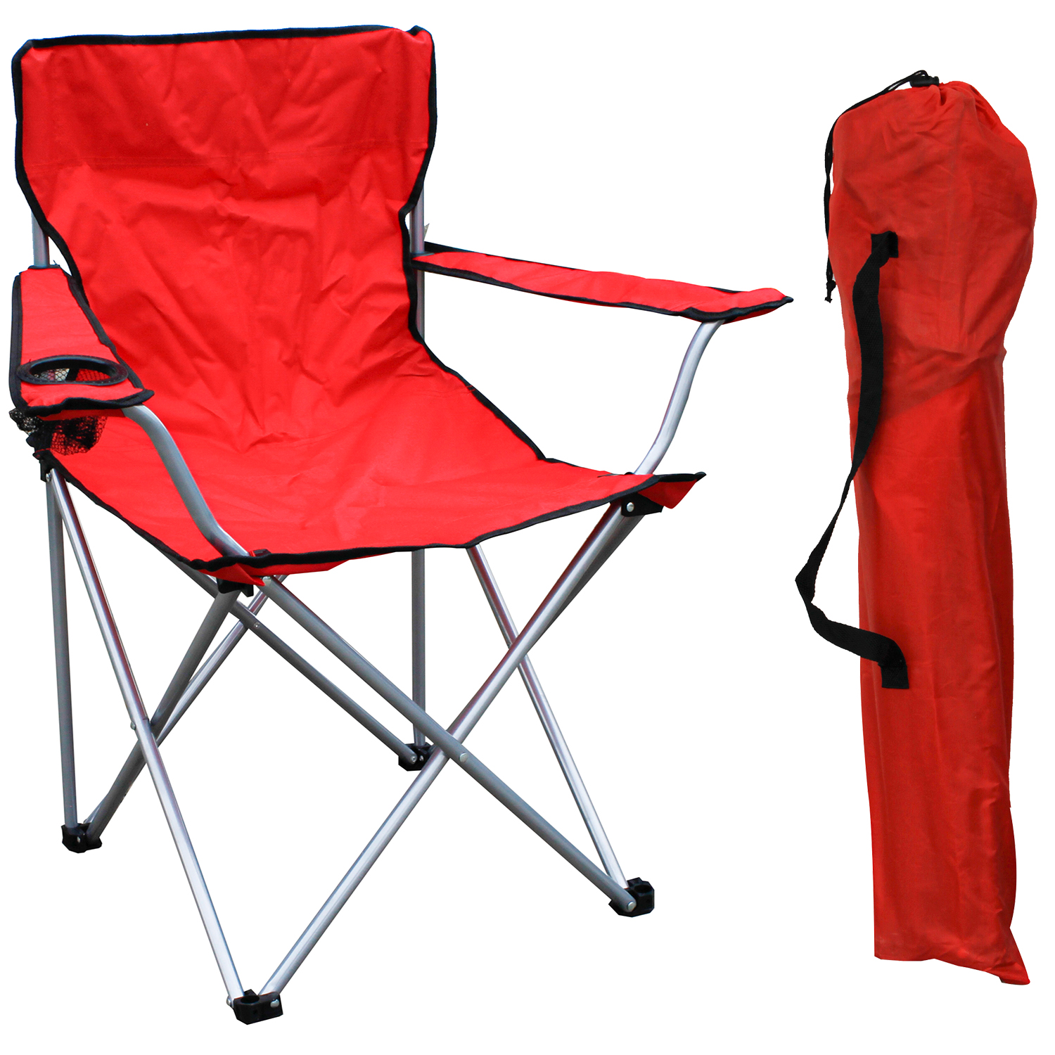 Anglersessel Mit Getränkehalter Rot-dsp1002-rot