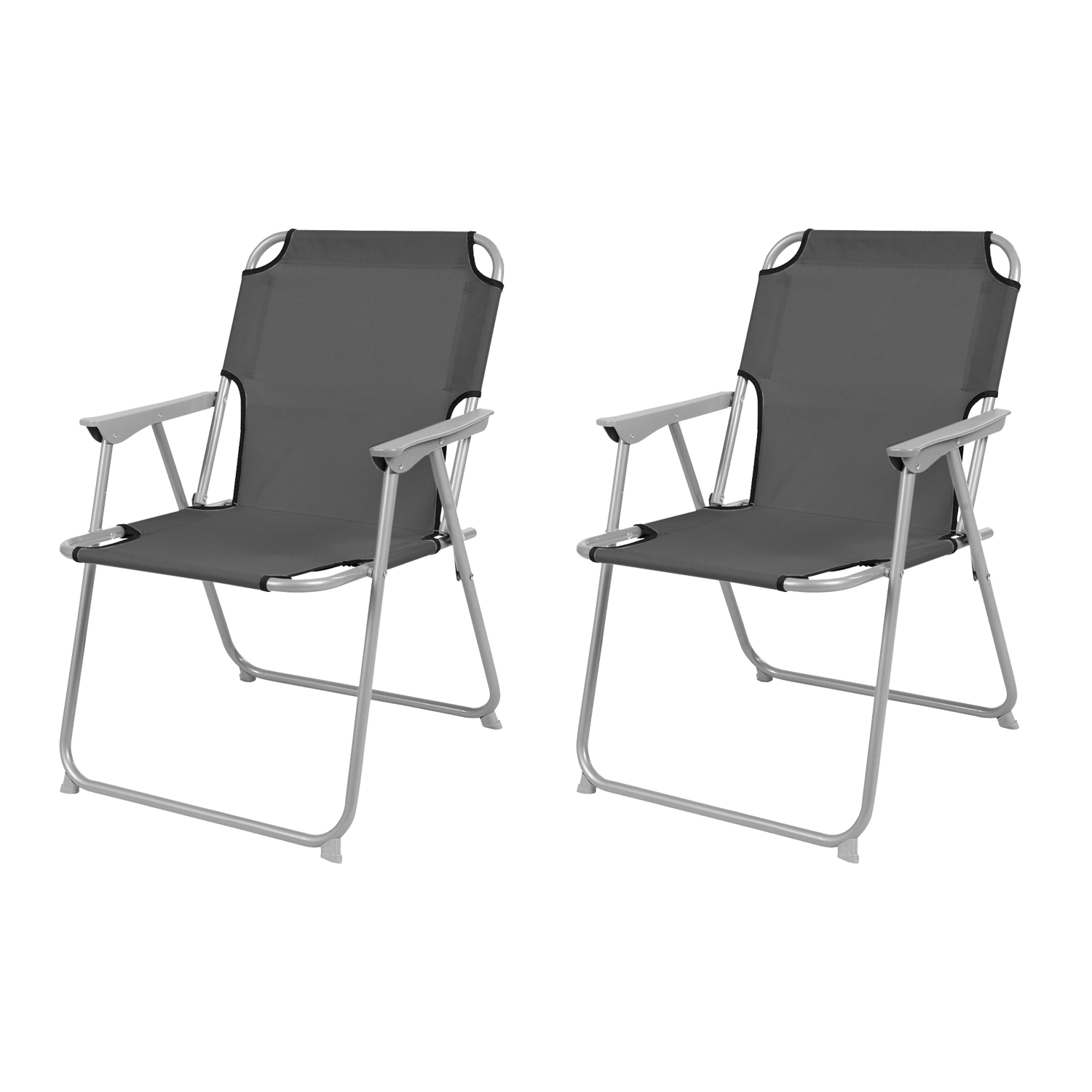 2 Stück Garten / Campingstuhl Oxfort Anthrazit-dpo2600-grau-2