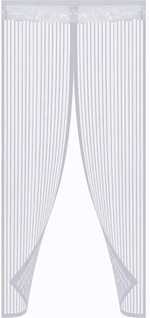 Moustiquaire Magnétique Blanche Pour Porte, 100 X 220 Cm