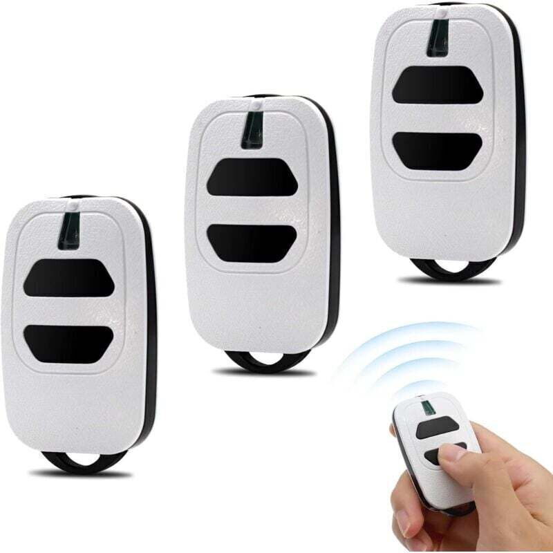 Lot De 3 Télécommandes Universelles Pour Portail Et Porte De Garage – Fréquence 433,92 Mhz – Compatible Avec Modèles Courants