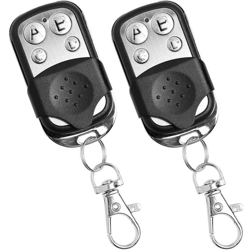 Télécommande Universelle Pour Porte De Garage 433,92 Mhz Avec Code Tournant – 2 Unités, 4 Boutons, Sans Fil, Compatible Avec La Plupart Des Moteurs