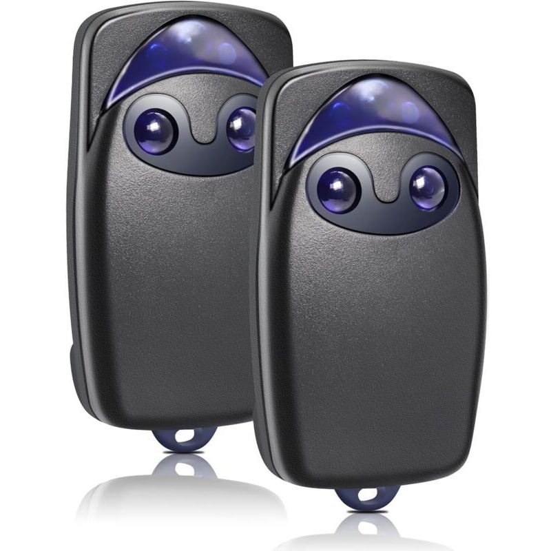 Télécommande Portail 2 Canaux 433,92 Mhz Compatible Avec Systèmes Flo2r-s – Lot De 2 Unités Pour Porte De Garage Et Portail