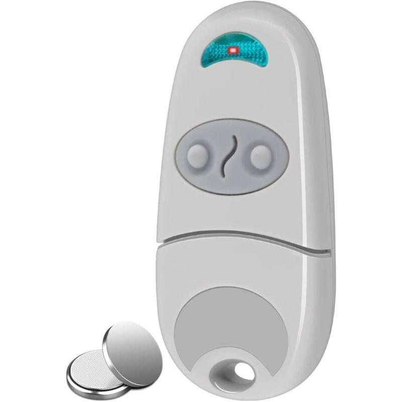 Télécommande Portail 2 Canaux 433,92 Mhz Compatible Avec Systèmes C@me, 432ev, Ee, Na – Inclut 2 Piles Supplémentaires