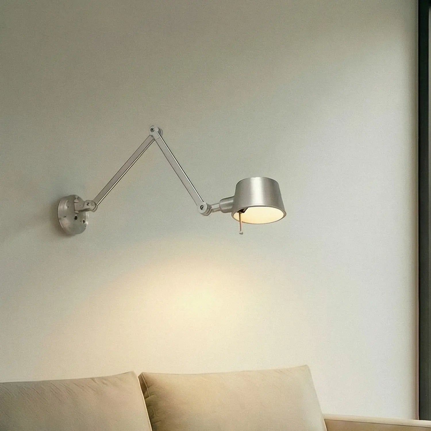 [gebraucht] B-ware Lucande Wandleuchte Wandlampe Silka Nickel E27 Verstellbar Metall 91 Cm Lampe