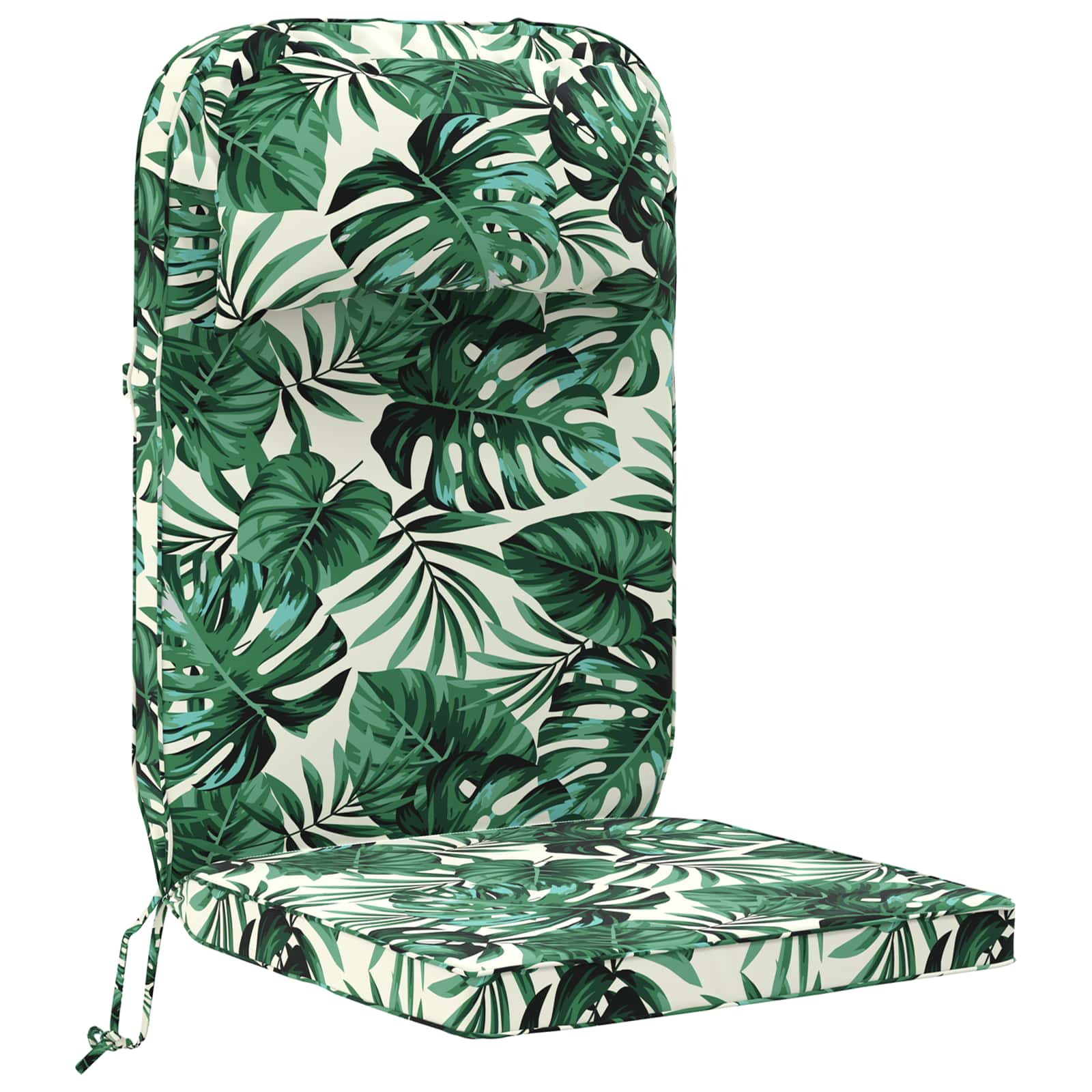 Sonnen-lounger Kissen 100 % Polyester Blattmuster Vidaxl
