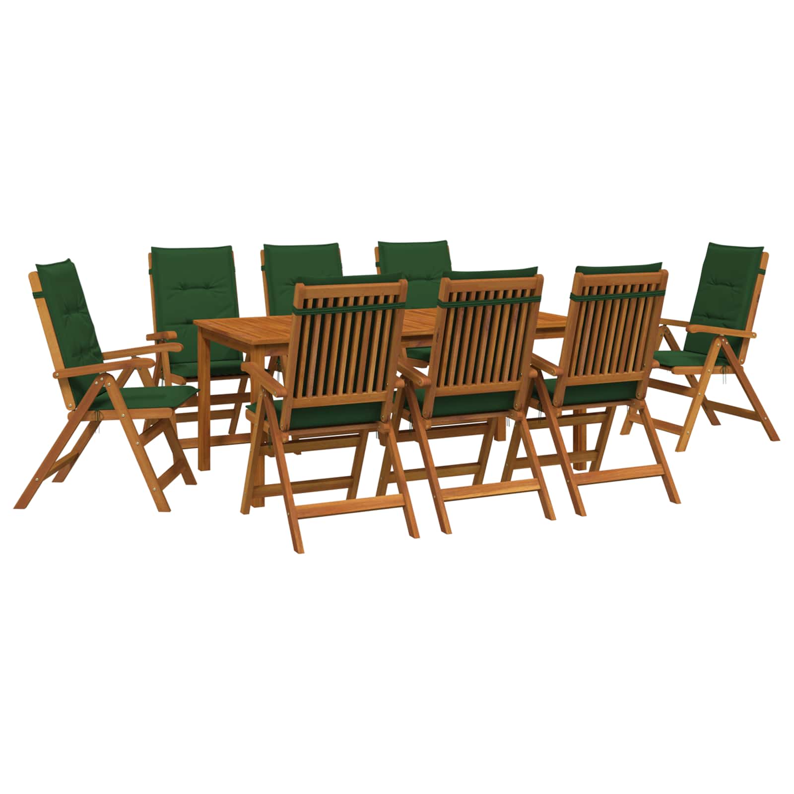 Garten Essgruppe 8-sitzer Natur Massivholz Akazie Vidaxl