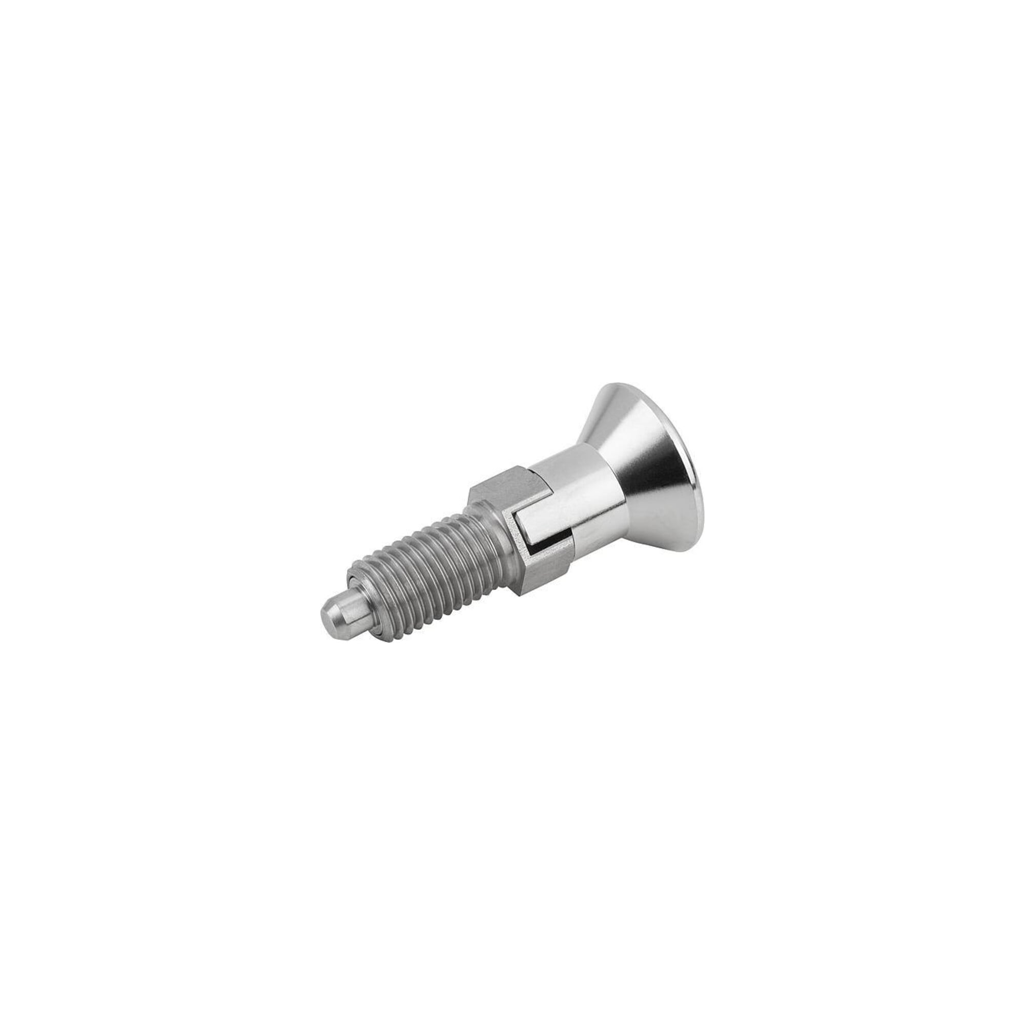Kipp Arretierbolzen Gr.0 M08x1 Ø4 Form C Mit Rastnut Kontermutter