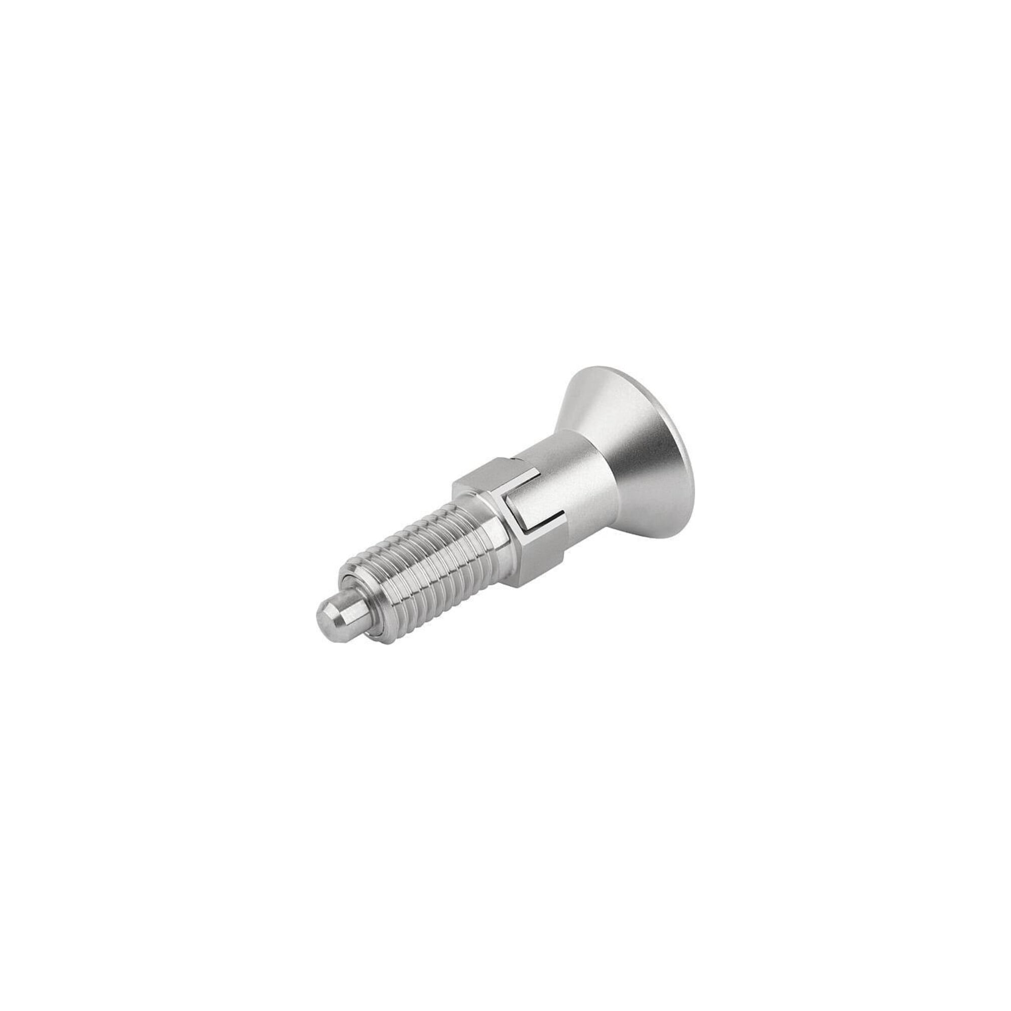Kipp Arretierbolzen Gr.1 D1=m10x1 D=5 Form C Rastnut Kontermutter