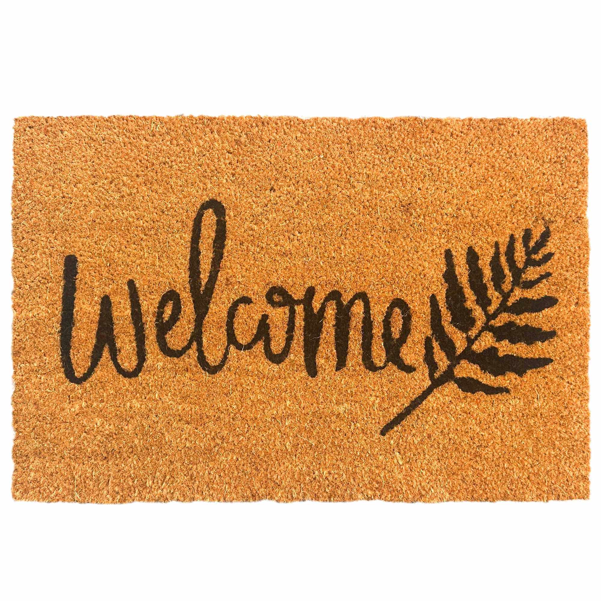 Coir Welcome Doormat, Non-slip, 60x40 Cm, Outdoor/indoor