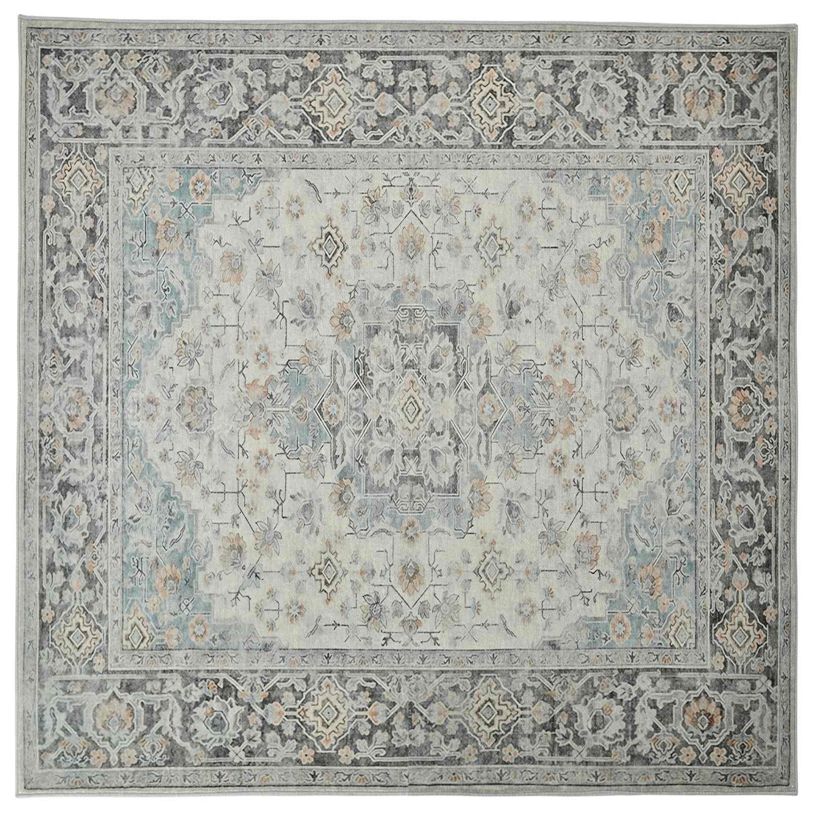 Teppich Oriz Creme 200 X 200 Cm 100% Polyester Vidaxl