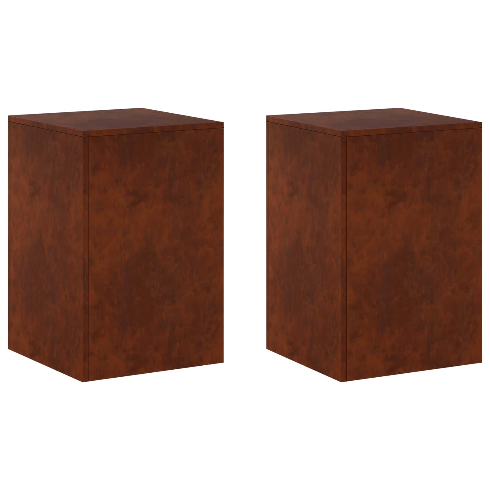 Pflanzenständer 2 Pcs Rostoptik 40 X 40 X 60 Cm Wetterfeststahl Vidaxl