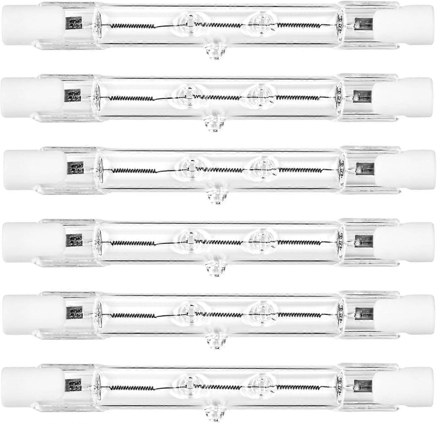6er-pack R7s Halogenlampe 118 Mm 230 W Dimmbar 230 V 4650 Lm 2800 K Warmweiß Energiesparende Wolfram-linearlampen Flutlicht J118 [db]