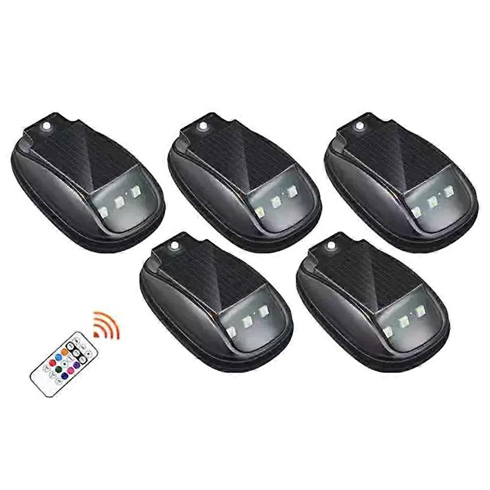 2026 Solar Rgb Auto Dach Strobe Lichter Wasserdicht 8 Farben Fernbedienung Drahtlose Led Auto Dach Strobe Lichter