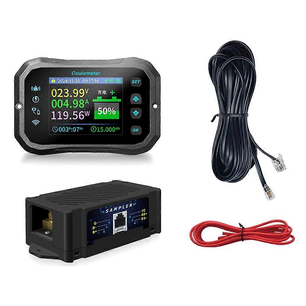 Km110f Coulomb-messgerät Mit Wlan, Hochpräzise Bidirektionale Stromerkennung, Zeigt Die Batteriespannung Für Wohnmobile Und Elektrofahrzeuge An