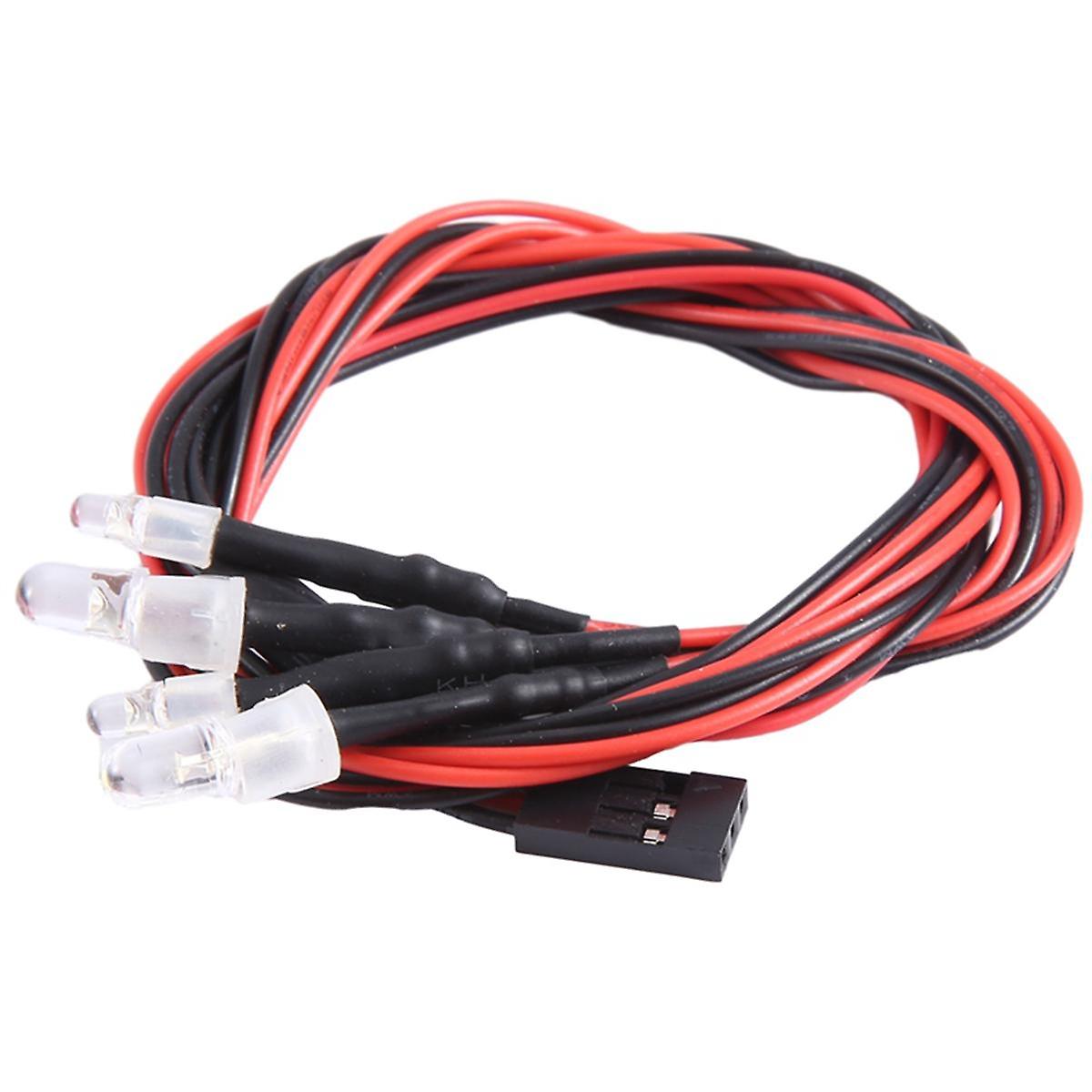 4 Led Rc Licht Kit Für 1/10 Rc Car Truck Crawler Rc Modell Drift Auto Scheinwerfer Rücklicht, 5mm & 3mm