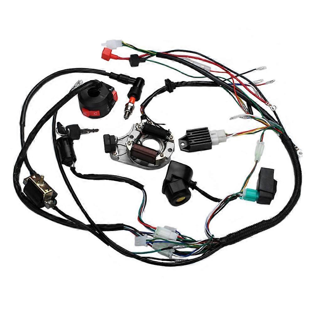 Für Motorrad Atv Pit Bike 50 70 90 110 125cc Kompletter Kabelbaum Elektroharnes