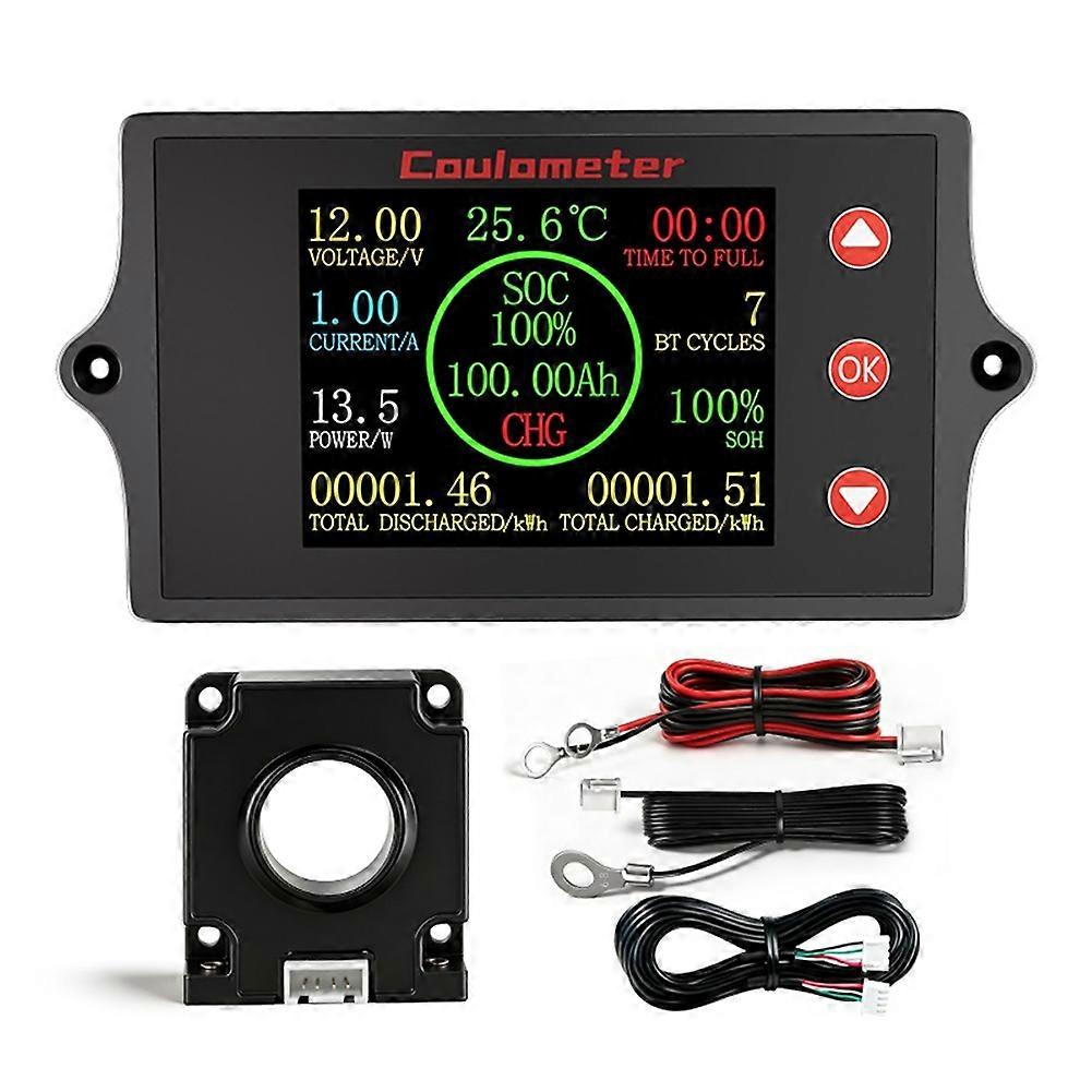 Hall-coulometer, 8–100 V, Spannungs- Und Stromüberwachung Für Elektrofahrzeuge, Batterieladetester, 2 M Datenkabel, 300 A Hall-sensor