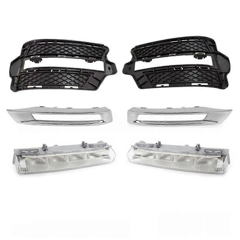 Nebelscheinwerfer-abdeckungsblende + Tagfahrlicht-set, Kompatibel Mit Mercedes Benz Glk 2015–2016, A0999065800, A2048853022