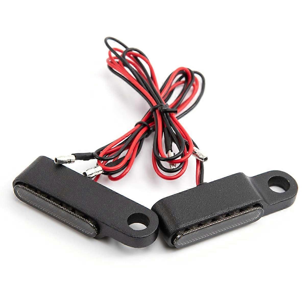 2pcs Bernstein Motorrad Lenker Bremse Kupplung Hebel Montieren Led Blinker Licht Blinker Lampe, Schwarz