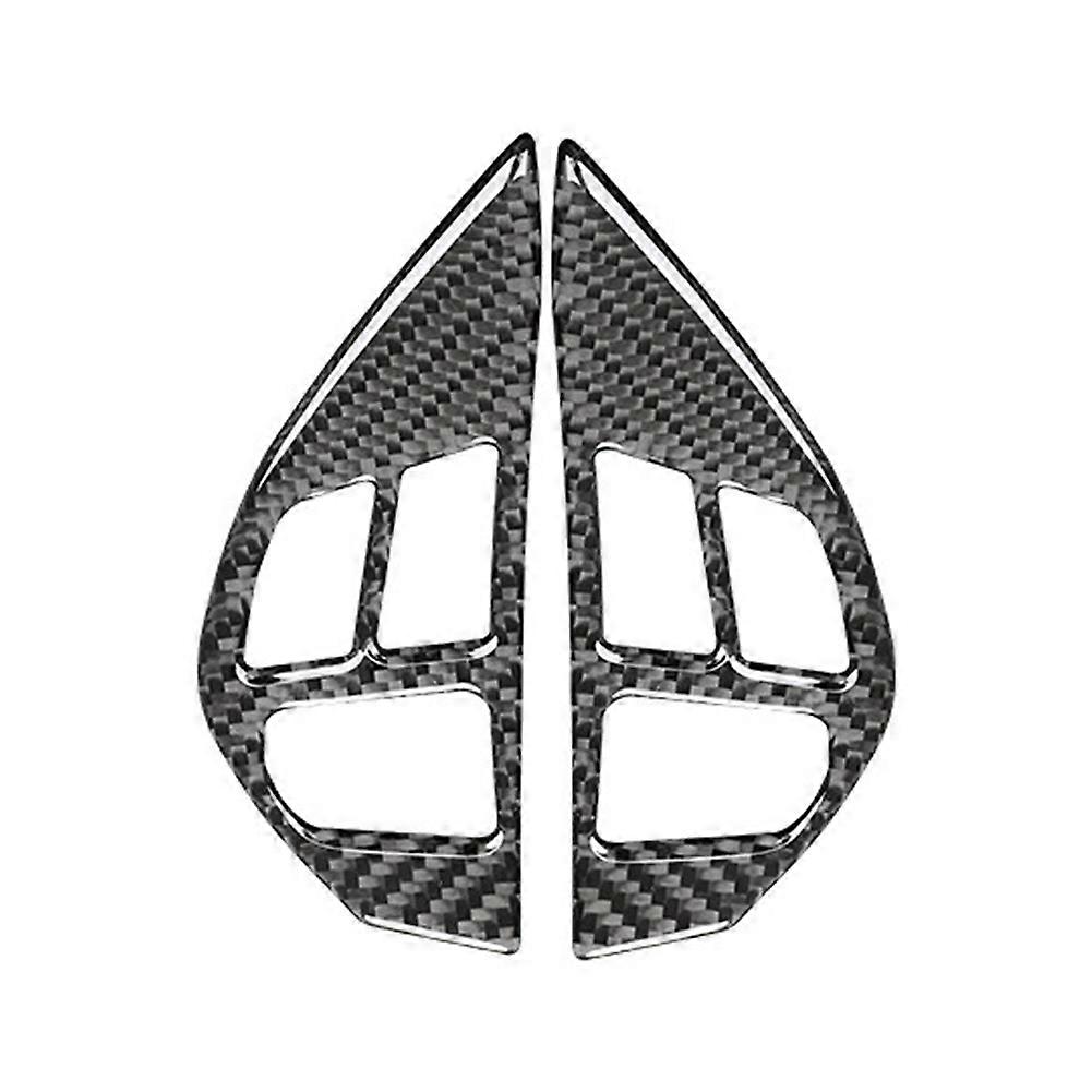 Carbonfaser Für Mitsubishi Lancer Evo X Mr 2008-2013 Innenverkleidung Auto Lenkradknopf Akzentaufkleberabdeckung