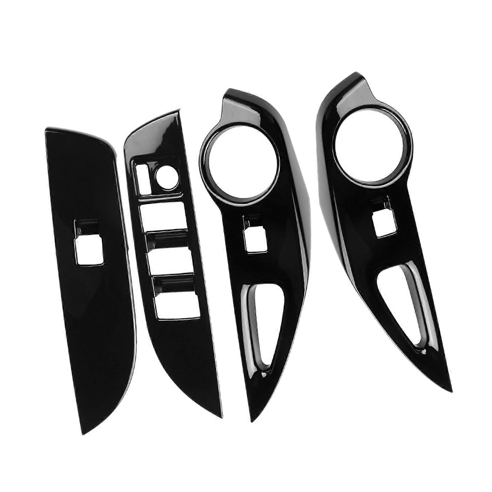 Auto Glänzend Schwarz Glas Knopfschalter Abdeckung Tür Armlehne Panel Für 2021 2022 Rhd