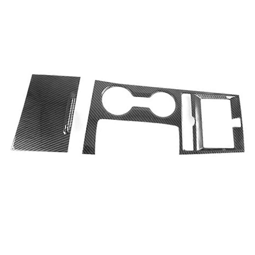 2pcs Auto Carbon Fiber Center Konsole Shift Panel Wasser Tasse Halter Abdeckung Trim Aufkleber Für K5 2020 2