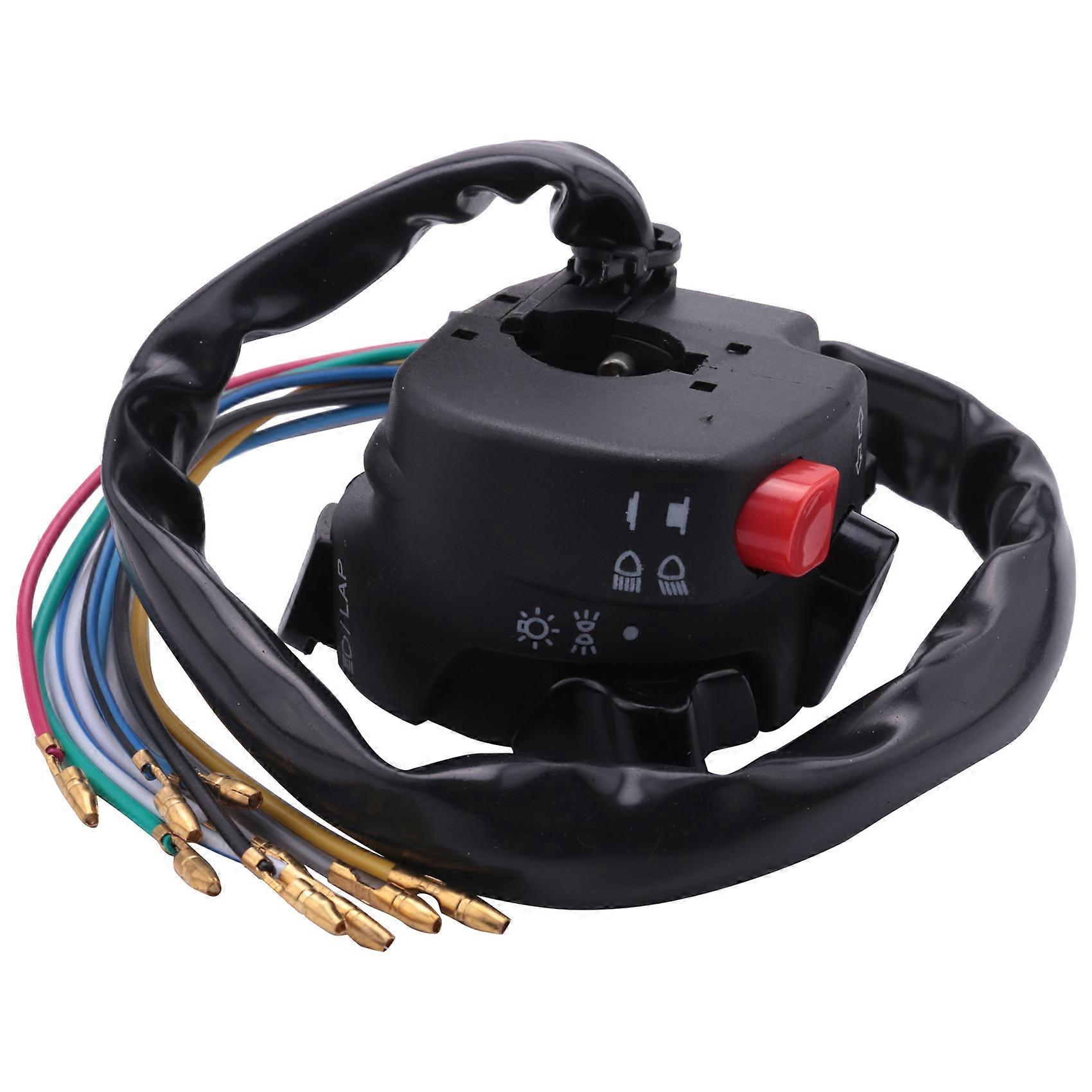 22mm Motorrad Schalter Motorrad Hupenknopf Blinker Licht Nebelscheinwerfer Licht Start Griffsteuerung