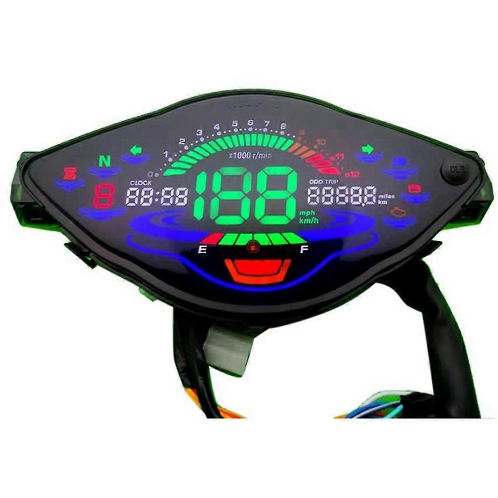 Kompatibel Mit Honda Wave 100 100r 110r Messgerät, Digitaler Voll-lcd-led-tachometer, Digitaler Kilometerzähler, Drehzahlmesser