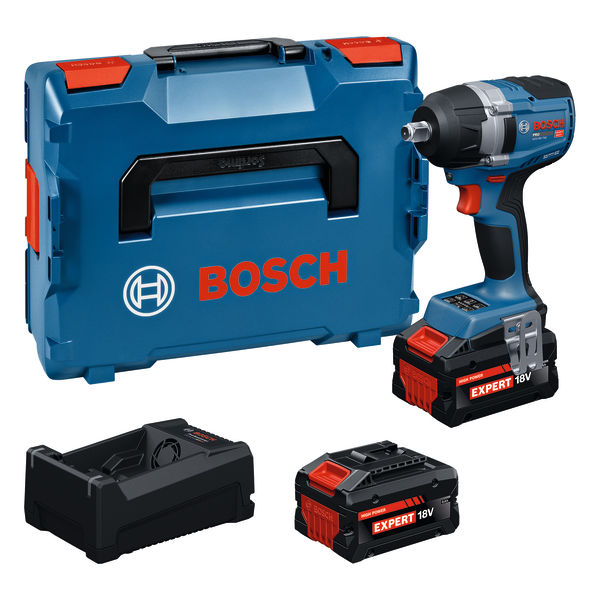 Bosch Akku-drehschlagschrauber Gds 18v-750, 2x Exba18v-80 Und Ladegerät In L-boxx