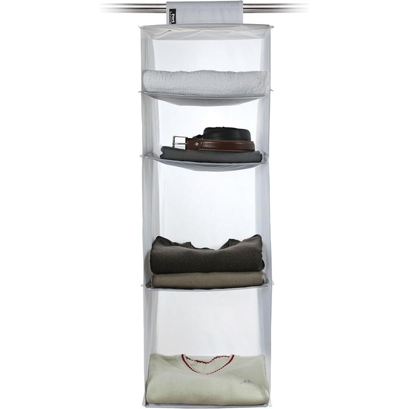 Wandorganizer Für Den Kleiderschrank Mit 4 Regalen - Platzsparend, 13 X 350 X 390 Mm