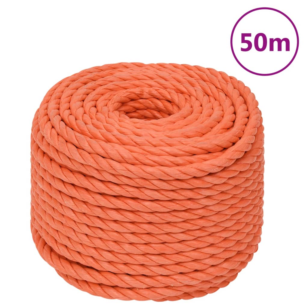 Arbeitsseil Orange 20 Mm 50 M Polypropylen Vidaxl 224127