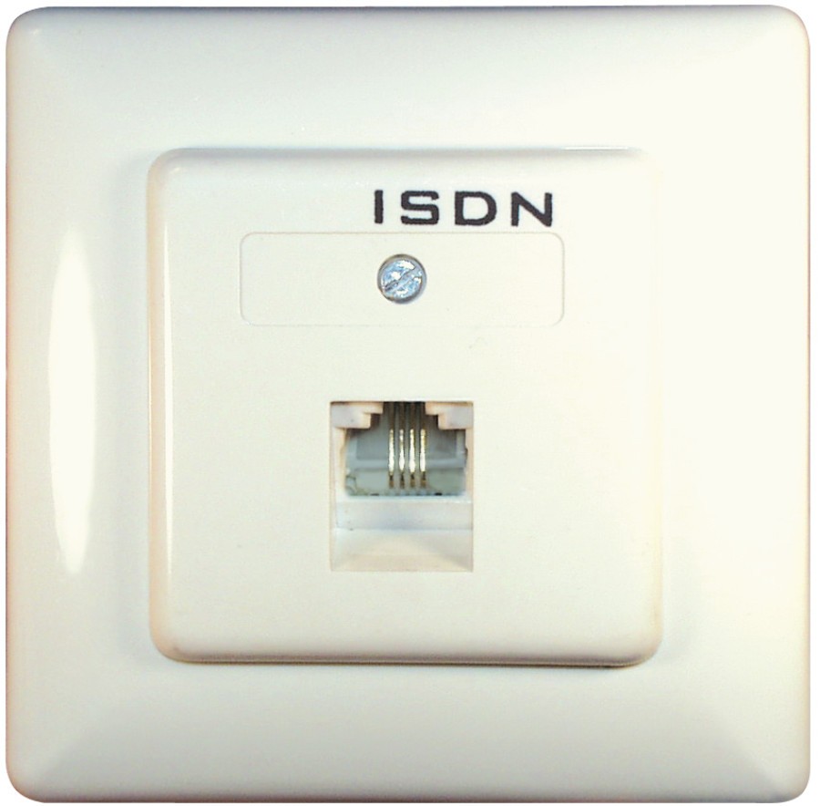 transmedia® Unterputz Anschlussdosen, Western 8/4 ISDN-Steckdose