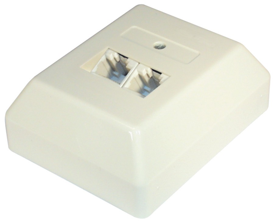 transmedia® Unterputz Anschlussdosen, 2x Western 6/6-Steckdose