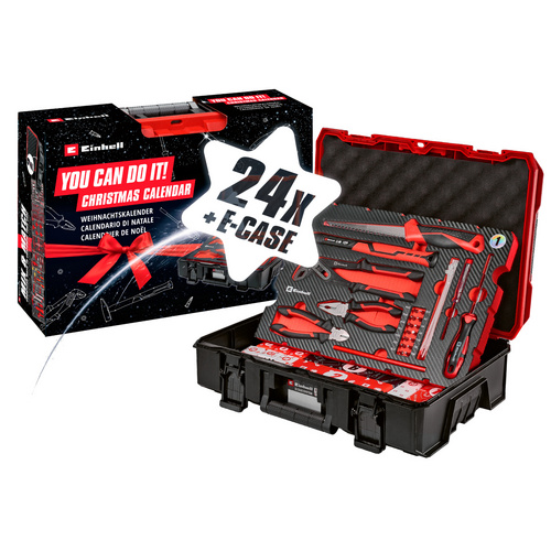 EINHELL Adventskalender »hagebau 2026 «, 24 x hochwertiges Werkzeug & Zubehör im E-Case - schwarz