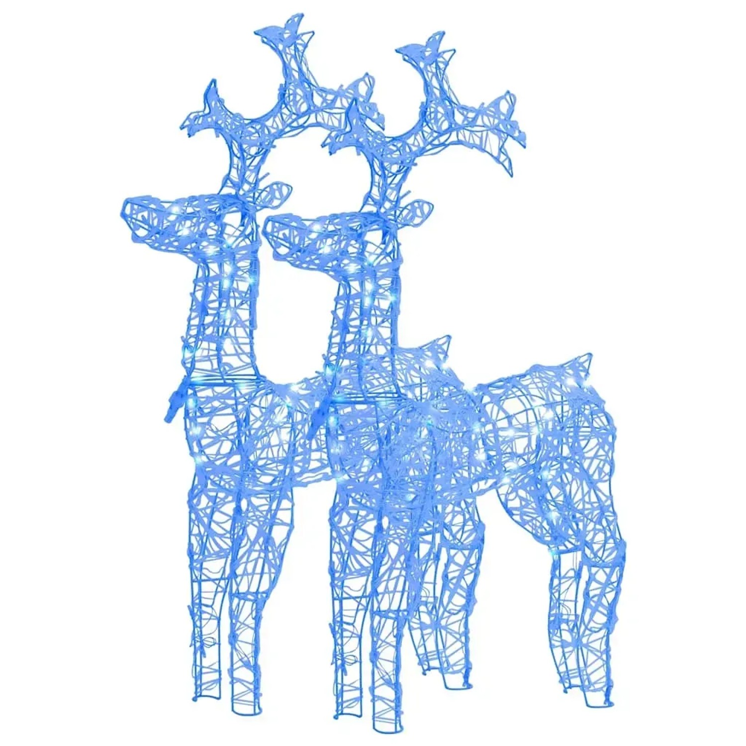 vidaXL Rentiere Weihnachtsdekoration 2 Stk 60x16x100 cm Acryl 3154366