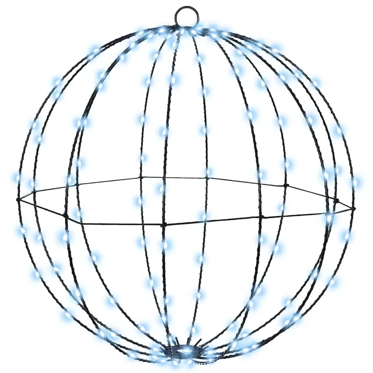 vidaXL Ball mit 120 LEDs Kaltweiß 40 cm Metall 42019114