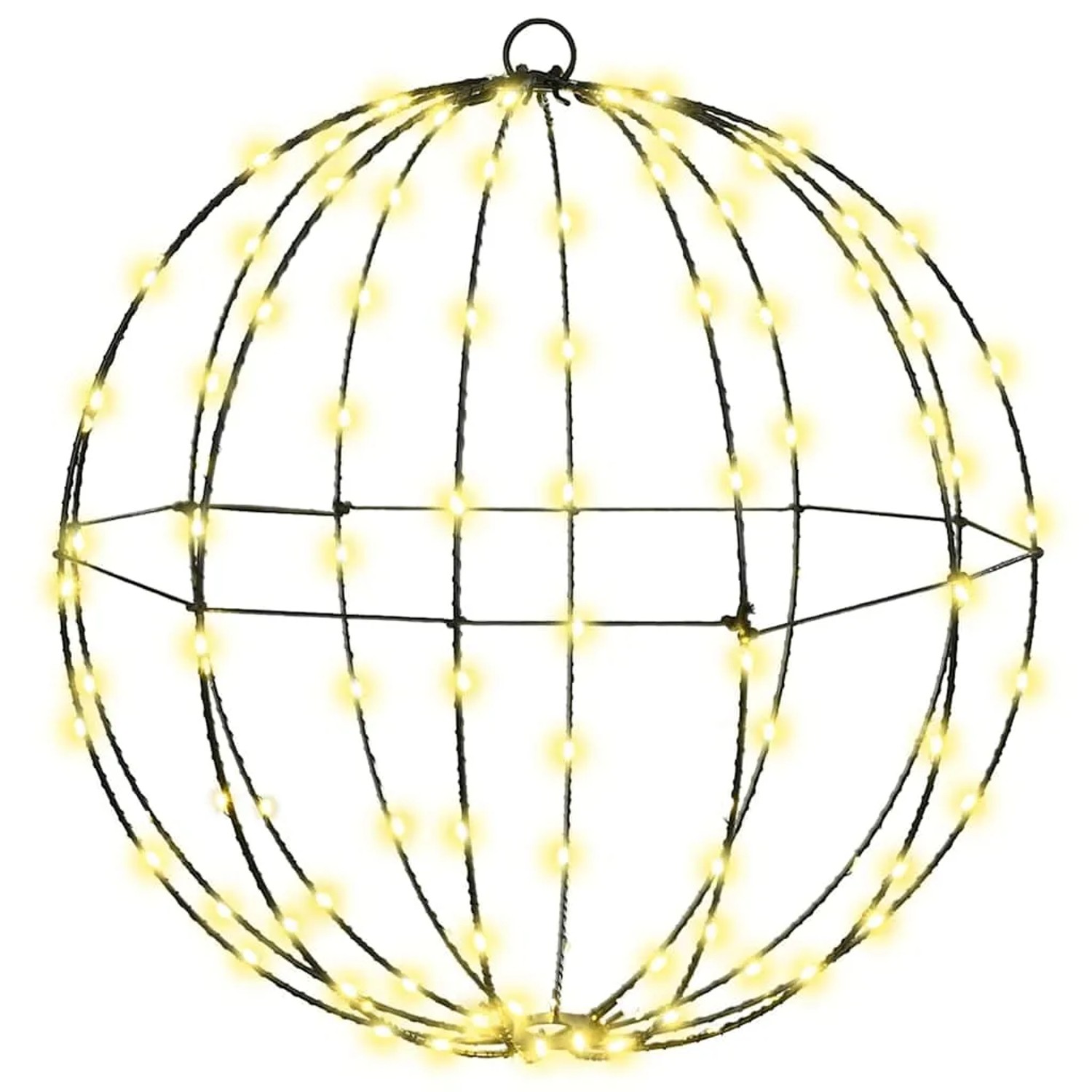 vidaXL Ball mit 120 LEDs Warmweiß 40 cm Metall 42019106