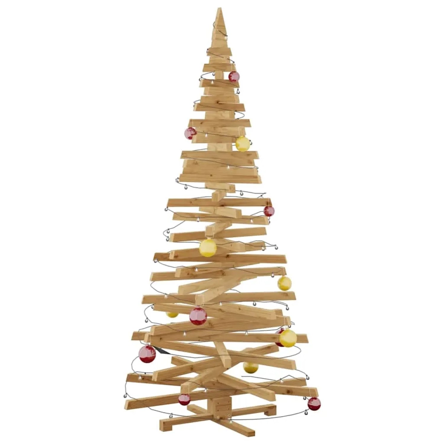 vidaXL Weihnachtsbäume mit Ständer Braun 210 cm Massivholz Kiefer 42016714