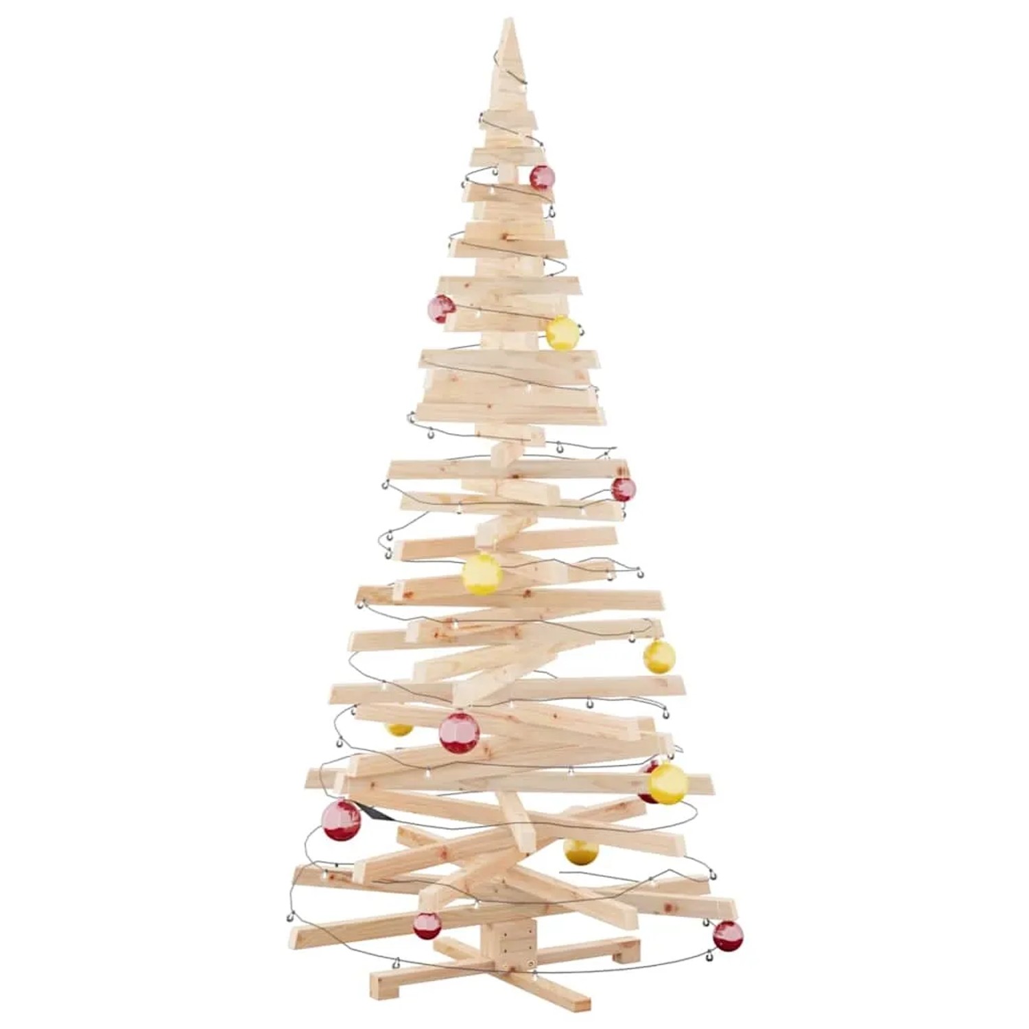 vidaXL Weihnachtsbäume mit Ständer Natur 210 cm Massivholz Kiefer 42016708