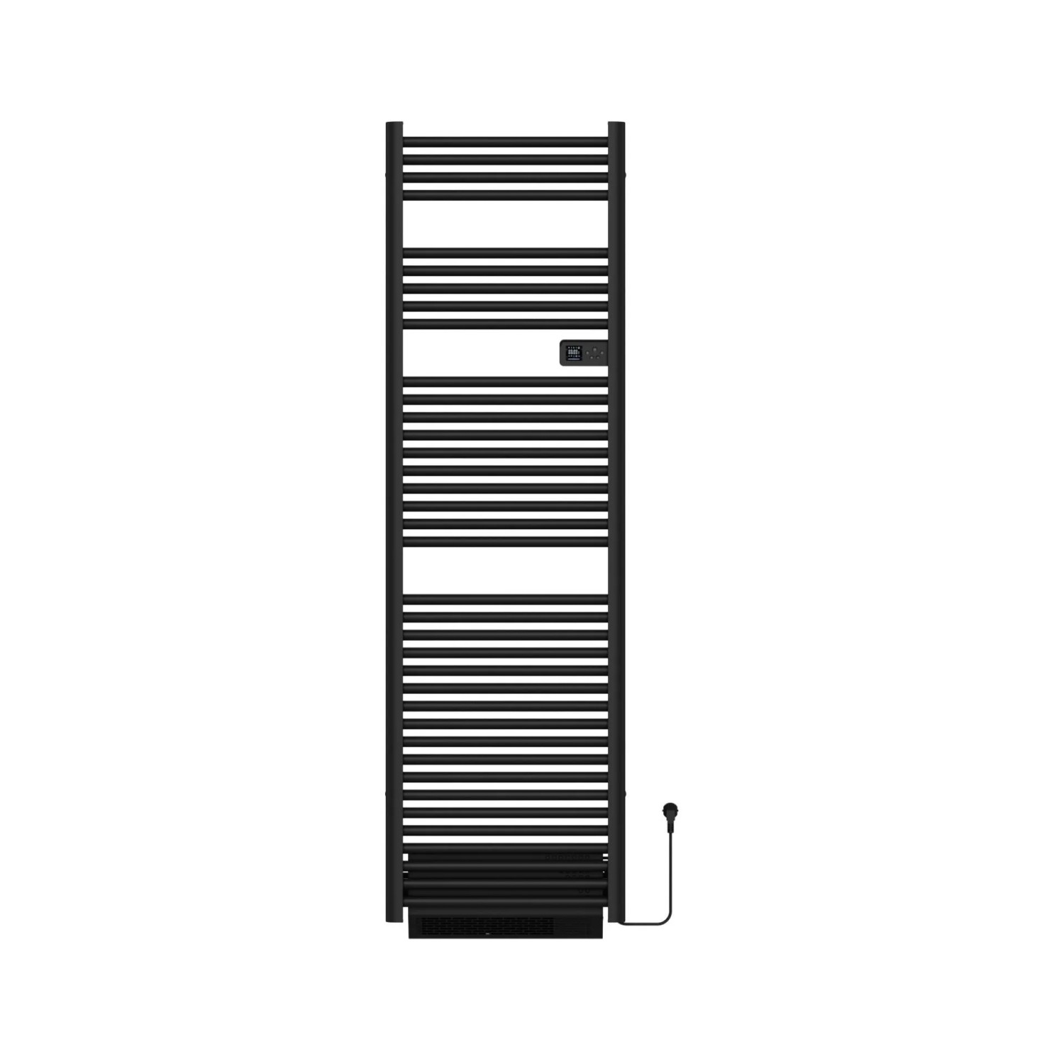 Belvit Elektrischer Handtuchtrockner 1840x540 mm Schwarz Matt mit 2.000 W Gebläse Boost-Funktion