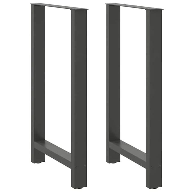 vidaXL Bartischbeine Anthrazit 2 Stk 60x100-101 cm Stahl 4013346