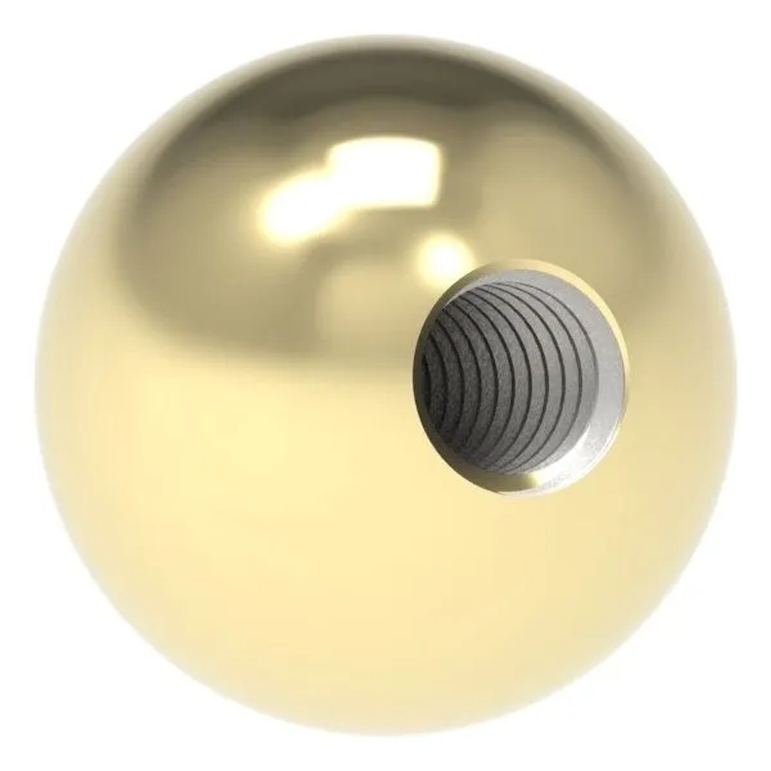 FeNau Messingkugel Edelstahl V2A Messing Beschichtet Ø 12 mm Mit M4 Gewinde