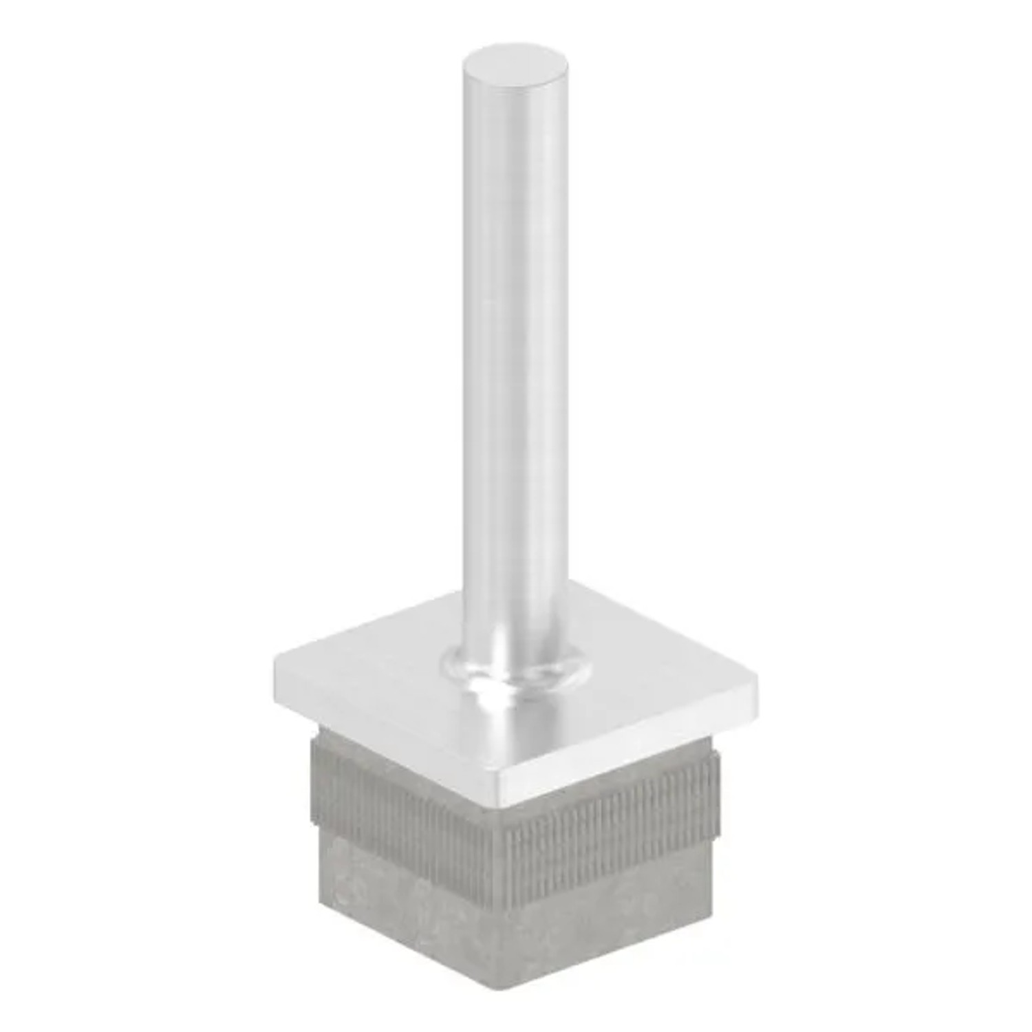 FeNau Einsteckstopfen V2A Mit Stift Für Rohr 40 X 40 X 3 mm Höhe 80 mm