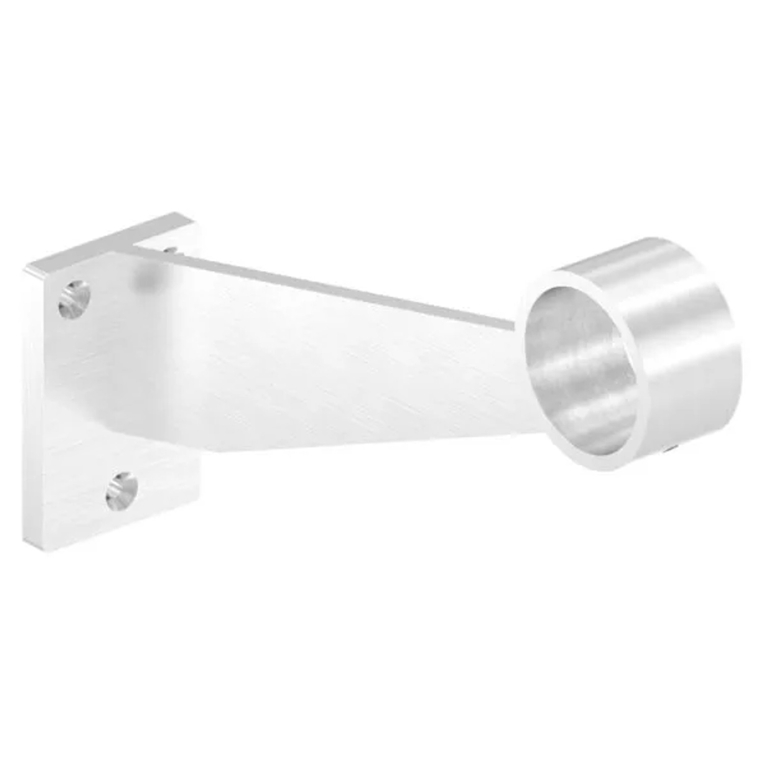 FeNau Fußlauf-/Handlaufstütze Edelstahl V2A Für Rohr Ø 42,4 mm Geschliffen Korn 240
