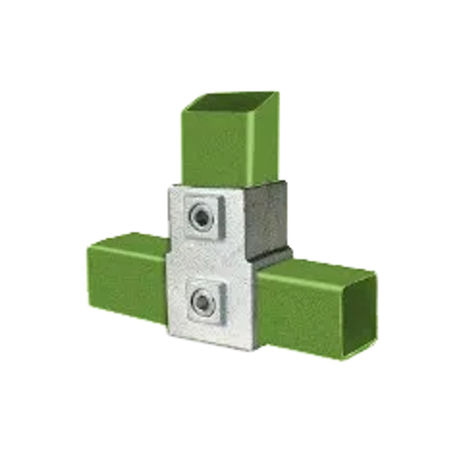 FeNau Rohrverbinder Vierkantrohr T-Stück Kurz Für Quadratrohr 25x25 mm