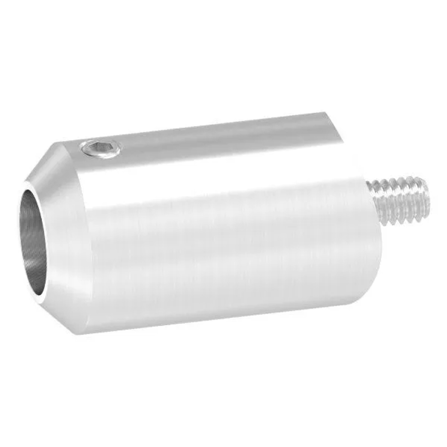 FeNau Querstabhalter Edelstahl V2A Bohrung Ø 12,5 mm Anschluss Ø 42,4 mm Geschliffen Korn 240