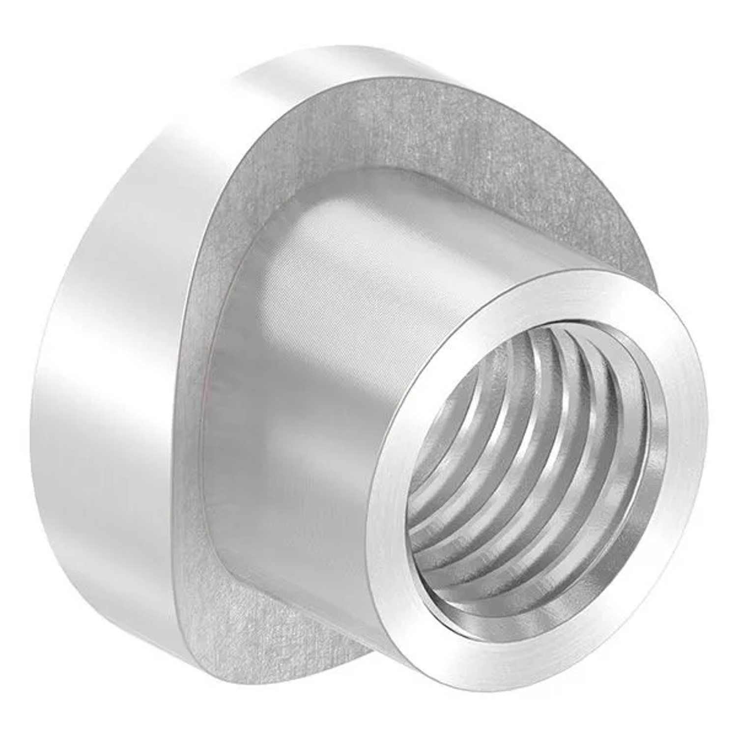 FeNau Gewindehülse Edelstahl V2A Für Rohr Ø 42,4 mm M16 Geschliffen Korn 240
